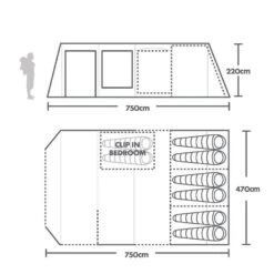 Berghaus Telstar 8 Nightfall Air Tent -Outdoor Sports Store go 349254 b